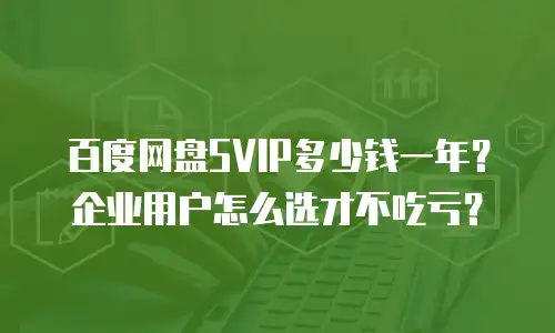 百度网盘SVIP多少钱一年？企业用户怎么选才不吃亏？