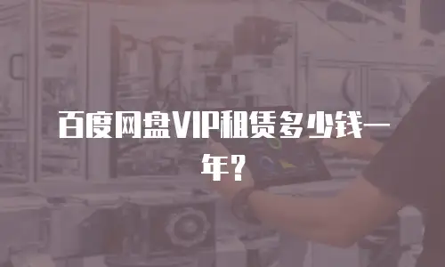 百度网盘VIP租赁多少钱一年？