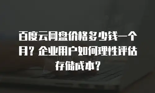 百度云网盘价格多少钱一个月？企业用户如何理性评估存储成本？