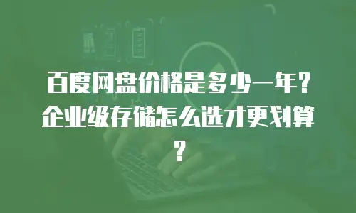 百度网盘价格是多少一年？企业级存储怎么选才更划算？