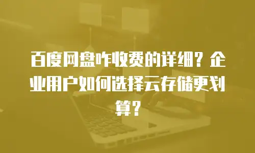 百度网盘咋收费的详细？企业用户如何选择云存储更划算？