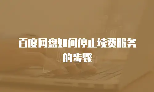 百度网盘如何停止续费服务的步骤
