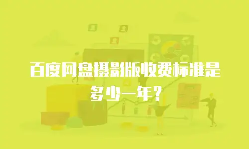 百度网盘摄影版收费标准是多少一年？