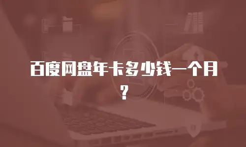 百度网盘年卡多少钱一个月？