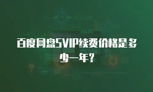 百度网盘SVIP续费价格是多少一年？