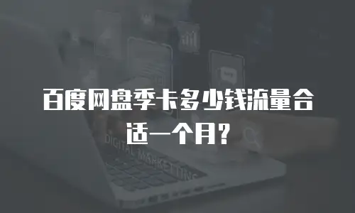 百度网盘季卡多少钱流量合适一个月？