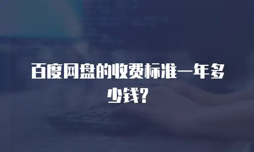 百度网盘的收费标准一年多少钱？