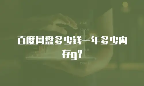 百度网盘多少钱一年多少内存g？
