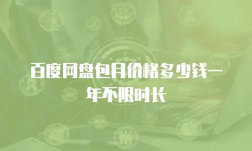 百度网盘包月价格多少钱一年不限时长