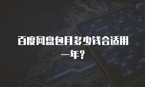 百度网盘包月多少钱合适用一年？