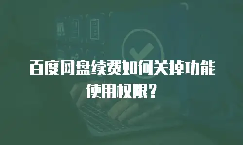 百度网盘续费如何关掉功能使用权限？