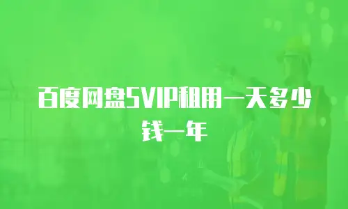 百度网盘SVIP租用一天多少钱一年