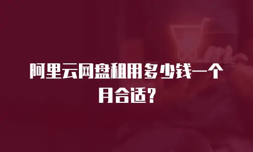 阿里云网盘租用多少钱一个月合适？