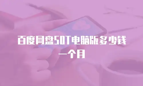 百度网盘50T电脑版多少钱一个月