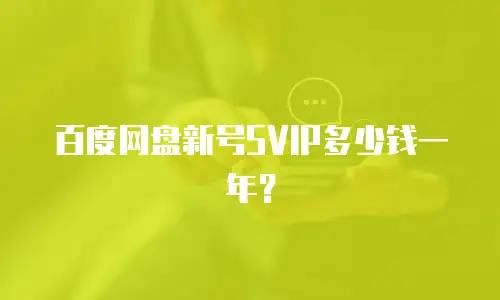百度网盘新号SVIP多少钱一年？