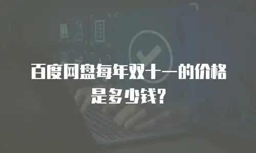 百度网盘每年双十一的价格是多少钱？