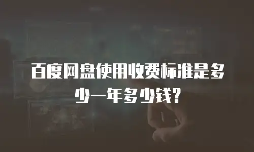 百度网盘使用收费标准是多少一年多少钱？