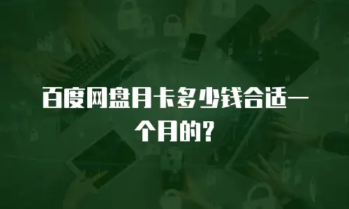 百度网盘月卡多少钱合适一个月的？