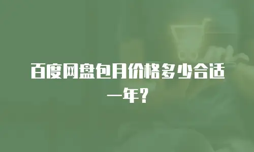 百度网盘包月价格多少合适一年？