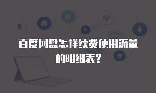 百度网盘怎样续费使用流量的明细表？