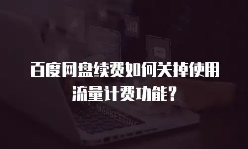 百度网盘续费如何关掉使用流量计费功能？