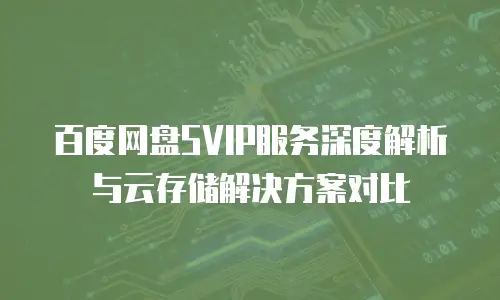 百度网盘SVIP服务深度解析与云存储解决方案对比