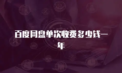 百度网盘单次收费多少钱一年