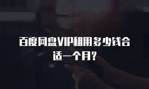 百度网盘VIP租用多少钱合适一个月？