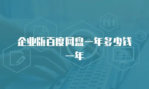 企业版百度网盘一年多少钱一年