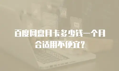 百度网盘月卡多少钱一个月合适用不便宜？