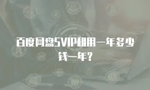 百度网盘SVIP租用一年多少钱一年？