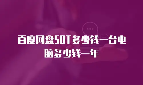 百度网盘50T多少钱一台电脑多少钱一年