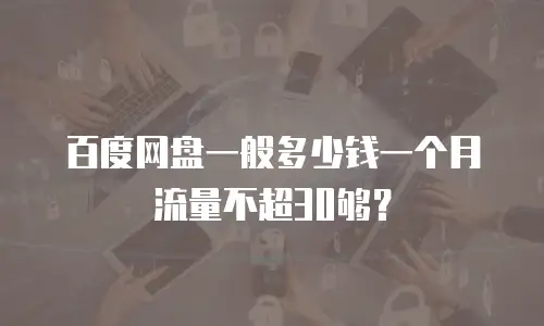 百度网盘一般多少钱一个月流量不超30够？