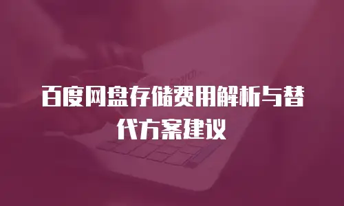百度网盘存储费用解析与替代方案建议