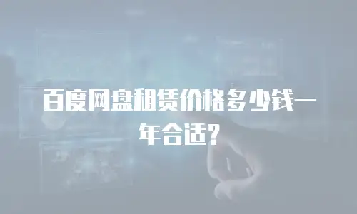 百度网盘租赁价格多少钱一年合适？