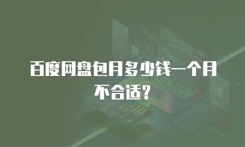百度网盘包月多少钱一个月不合适？