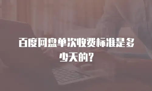 百度网盘单次收费标准是多少天的？
