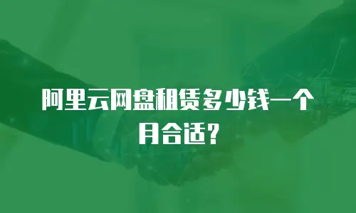 阿里云网盘租赁多少钱一个月合适？