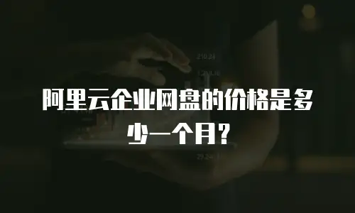 阿里云企业网盘的价格是多少一个月？