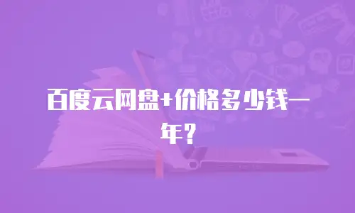 百度云网盘+价格多少钱一年？