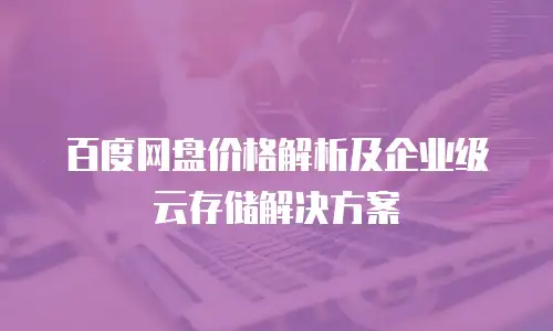 百度网盘价格解析及企业级云存储解决方案