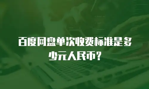 百度网盘单次收费标准是多少元人民币？