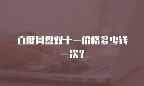 百度网盘双十一价格多少钱一次？