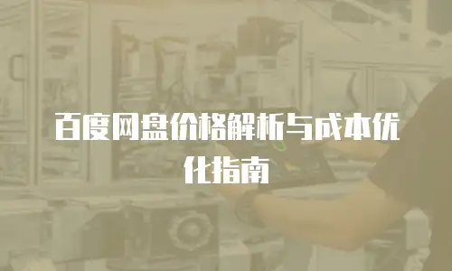 百度网盘价格解析与成本优化指南