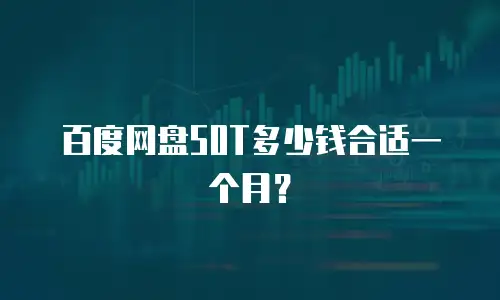 百度网盘50T多少钱合适一个月？