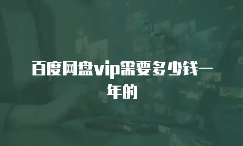 百度网盘vip需要多少钱一年的