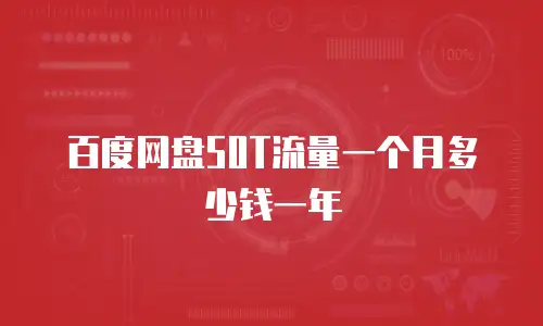 百度网盘50T流量一个月多少钱一年