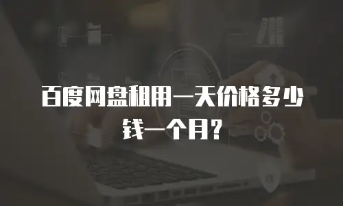 百度网盘租用一天价格多少钱一个月？