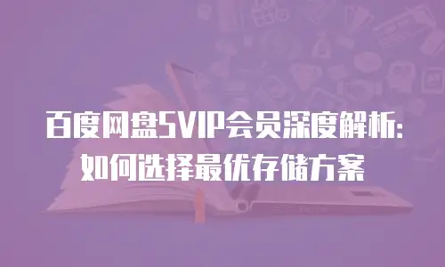 百度网盘SVIP会员深度解析：如何选择最优存储方案