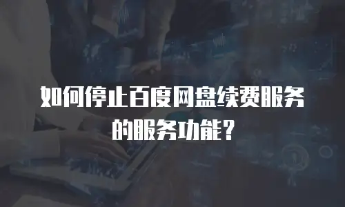 如何停止百度网盘续费服务的服务功能？